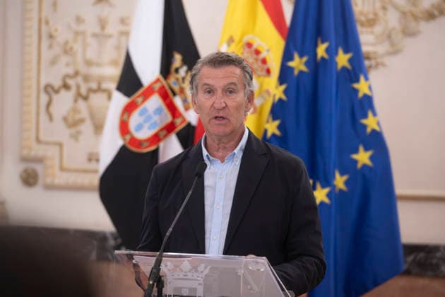 Feijóo Visits Ceuta to See the Humanitarian Crisis Firsthand Alberto Núnez Feijóo, president of the Popular Party, speaks to the media at the Ceuta Assembly Palace on August 19, 2026, in Ceuta, Spain. Ceuta continues to face a serious humanitarian crisis following the historic mass influx of more than 70,000 migrants who swam across the Tarajal on July 30 and 31. AUGUST 19, 2026 MIGRATION CRISISHUMANITARIAN CRISIS TARAJAL PP POPULAR PARTY Ceuta Ceuta, Spain  Copyright: xMarcosxMorenox 7721183