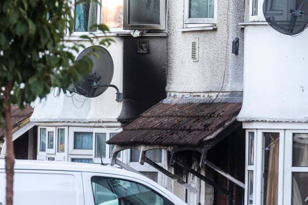 August 19, 2026, London, London, UK: London, UK. The scene of a fire in Hounslow, west London, where a murder investigation has been launched following the death of a 48-year-old woman. London UK  - ZUMAl94_ 20260819_zaf_l94_013 Copyright: xMarcinxNowakx