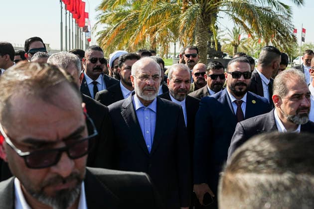 Iranian Parliament Speaker Mohammad Bagher Ghalibaf visits Iraq Iran s Parliament Speaker Mohammad Bagher Ghalibaf (C) arrives for a press conference at the site where Qassem Soleimani, commander of the Quds Force of Iran s Islamic Revolutionary Guards Corps (IRGC), was killed by a US airstrike in 2020, near the airport, upon his arrival in Baghdad on August 19, 2026. Baghdad Baghdad Iraq Copyright: xHamedxMalekpourx