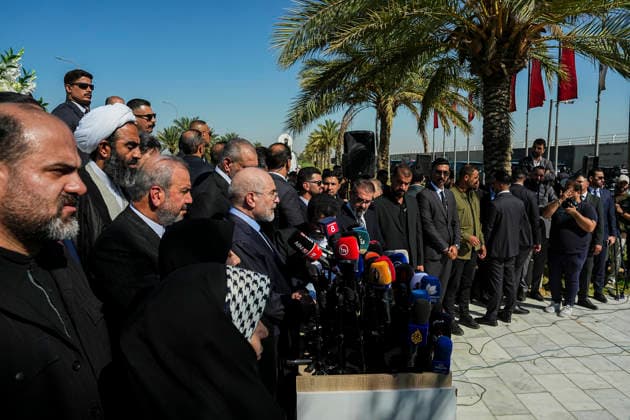 Iranian Parliament Speaker Mohammad Bagher Ghalibaf visits Iraq Iran s Parliament Speaker Mohammad Bagher Ghalibaf (C) speaks during a press conference at the site where Qassem Soleimani, commander of the Quds Force of Iran s Islamic Revolutionary Guards Corps (IRGC), was killed by a US airstrike in 2020, near the airport, upon his arrival in Baghdad on August 19, 2026. Baghdad Baghdad Iraq Copyright: xHamedxMalekpourx