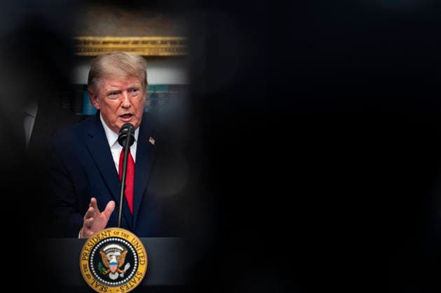 The White House WASHINGTON, DC - AUGUST 19: US President Donald Trump speaks during a meeting with technology leaders in the Roosevelt Room of the White House in Washington, DC, US, on Wednesday, Aug. 19, 2026. (Photo by Al Drago for The Washington Post) Washington DC United States  Copyright: xPool ABACAx