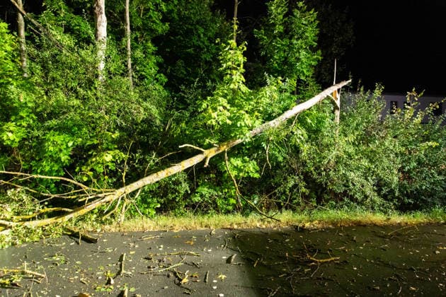 260820UnwetterPlauen News ID: EN 2026-08-20 Unwetter über Mitteldeutschland sorgt für Feuerwehreinsätze Plauen. Kräftige Gewitter sind in der vergangenen Nacht gegen 23 Uhr über weite Teile Mitteldeutschlands gezogen und haben dabei für Feuerwehreinsätze gesorgt. Im Vogtland stürzten durch die schweren Sturmböen, Bäume um. So auch auf der Kemmlerstraße in Plauen. Hier rückte die Berufsfeuerwehr Plauen an, um den Sturmschaden zu beseitigen. Hierfür wurde die Straße kurzfristig gesperrt und die Einsatzstelle ausgeleuchtet. Mit einer Kettensäge wurde der Baum zerkleinert und von der Straße geräumt. Neben dem Sturm kam es auch zu Starkregen, welcher zu Aquaplaning auf den Straßen führte. Verletzte durch das Unwetter gab es e