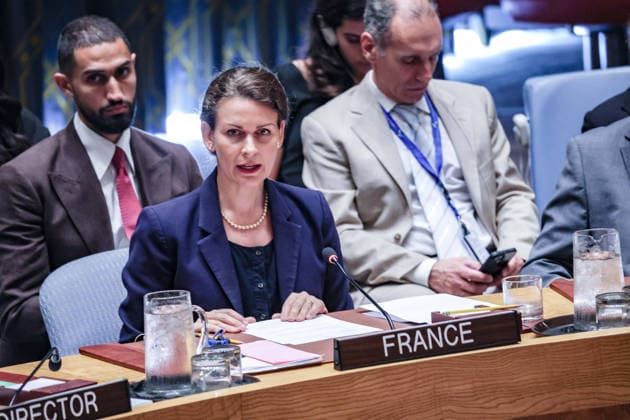 August 19, 2026, New York, New York, United States: A representative of France, addresses the United Nations Security Council during an open debate on the working methods of the Council at UNHQ. The discussion included incoming Council members outlining their priorities and intentions ahead of taking their seats in the coming year, while other representatives addressed concerns over the CouncilÃ¢â‚¬â ¢s working methods and the need for reform. The meeting comes ahead of the 81st session of the UN General Assembly and during the process to select and appoint the next UN Secretary-General, placing additional focus on the relationship between the Security Council and General Assembly. New York United States - ZUMAo116 20260819_znp_o116_053 Copyright: xBiancaxOterox