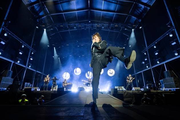 The Hives at Vilar de Mouros 2026 - 19 Aug 2026 Vocalist Howlin’ Pelle Almqvist of the Swedish garage?rock band The Hives performs during the second day of the Vilar de Mouros Festival. Vilar de Mouros Portugal Copyright: xDiogoxBaptistax xSOPAxImagesx DB_TheHives20260819_004
