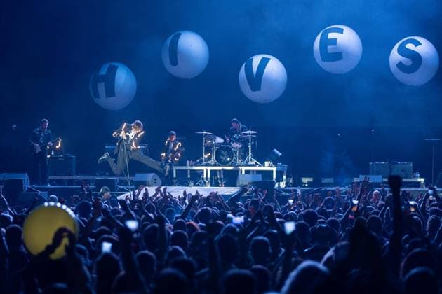 The Hives at Vilar de Mouros 2026 - 19 Aug 2026 Swedish garage?rock band The Hives perform during the second day of the Vilar de Mouros Festival. Vilar de Mouros Portugal Copyright: xDiogoxBaptistax xSOPAxImagesx DB_TheHives20260819_018