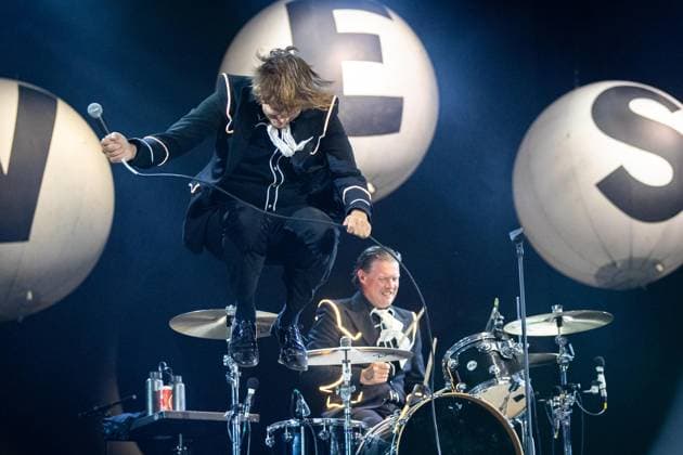 August 19, 2026, Vilar De Mouros, Portugal: Vocalist Howlin™ Pelle Almqvist of the Swedish garage?rock band The Hives performs during the second day of the Vilar de Mouros Festival. Vilar De Mouros Portugal - ZUMAs197 20260819_aaa_s197_250 Copyright: xDiogoxBaptistax