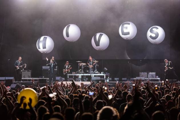 August 19, 2026, Vilar De Mouros, Portugal: Swedish garage?rock band The Hives perform during the second day of the Vilar de Mouros Festival. Vilar De Mouros Portugal - ZUMAs197 20260819_aaa_s197_251 Copyright: xDiogoxBaptistax