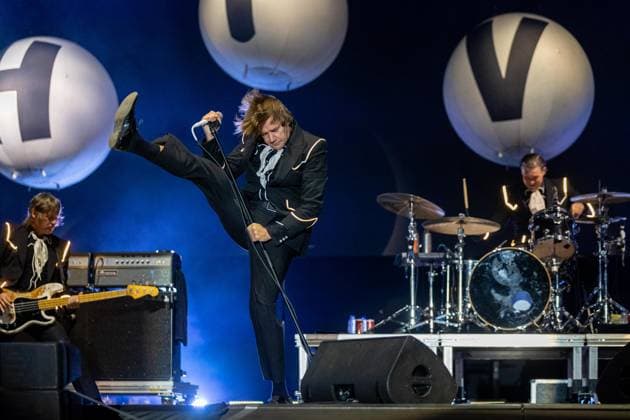 August 19, 2026, Vilar De Mouros, Portugal: Vocalist Howlin™ Pelle Almqvist of the Swedish garage?rock band The Hives performs during the second day of the Vilar de Mouros Festival. Vilar De Mouros Portugal - ZUMAs197 20260819_aaa_s197_259 Copyright: xDiogoxBaptistax