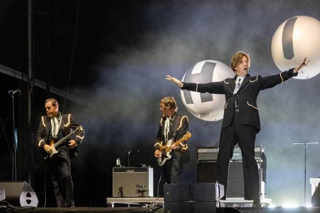 August 19, 2026, Vilar De Mouros, Portugal: Vocalist Howlin™ Pelle Almqvist of the Swedish garage?rock band The Hives performs during the second day of the Vilar de Mouros Festival. Vilar De Mouros Portugal - ZUMAs197 20260819_aaa_s197_261 Copyright: xDiogoxBaptistax