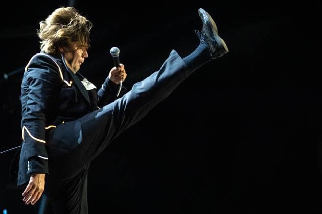 August 19, 2026, Vilar De Mouros, Portugal: Vocalist Howlin™ Pelle Almqvist of the Swedish garage?rock band The Hives performs during the second day of the Vilar de Mouros Festival. Vilar De Mouros Portugal - ZUMAs197 20260819_aaa_s197_266 Copyright: xDiogoxBaptistax