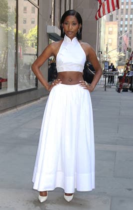 NEW YORK, NY- AUGUST 19: Carlacia Grant seen at NBC™s Today Show promoting Netflix s Outer Banks on August 19, 2026 in New York City. Copyright: xRWx