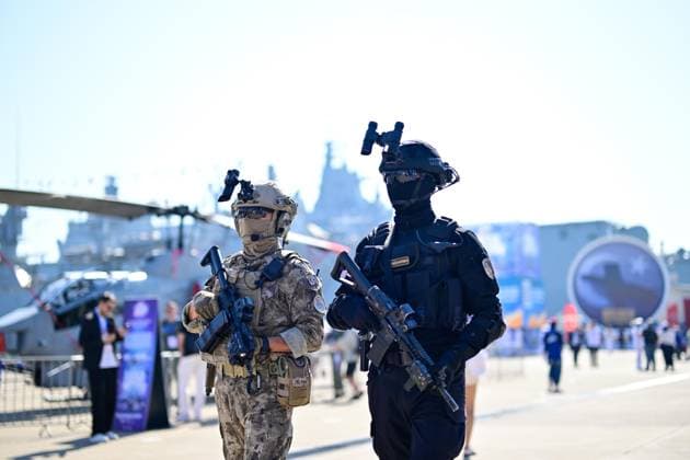 TEKNOFEST Blue Homeland KOCELI, TURKIYE - AUGUST 20: Turkish security personnel wearing tactical gear are seen during TEKNOFEST Blue Homeland at the Golcuk Naval Shipyard Command in Kocaeli, Turkiye, on August 20, 2026. TEKNOFEST Blue Homeland, for which Anadolu serves as the Global Communication Partner, is jointly organized by the Turkish Ministry of National Defense and the Turkiye Technology Team Foundation (T3 Foundation). Cem Tekkesinoglu Anadolu Kocaeli Turkey. Editorial use only. Please get in touch for any other usage.  Copyright: x2026xAnadoluxCemxTekkesinoglux