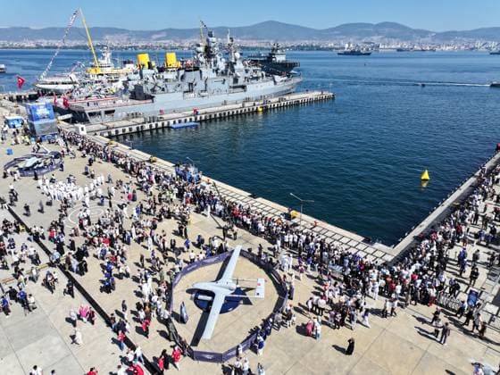 TEKNOFEST Blue Homeland KOCAELI, TURKIYE - AUGUST 20: People visit the TEKNOFEST Blue Homeland at the Golcuk Naval Shipyard Command in Kocaeli, Turkiye, on August 20, 2026. Organized under the main leadership of the Turkish National Defense Ministry and the Turkish Technology Team Foundation (T3 Foundation), with Anadolu as the Global Communication Partner, the event showcases Turkiye s maritime power, defense capabilities, and indigenous technologies. Gathering technology and defense industry enthusiasts around a maritime focus, the festival will welcome visitors through August 23. Cem Tekkesinoglu Anadolu Kocaeli Turkey. Editorial use only. Please get in touch for any other usage.  Copyright: x2026xAnadoluxCemxTekkesinoglux