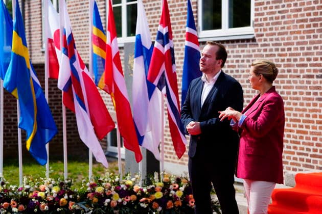 Denmark Nordic Summer Meeting The Danish Prime Minister Mette Frederiksen and the Faroese Prime Minister Beinir Johannesen hosts their Nordic colleagues for a Nordic summer meeting at Hoevelte Military Barracks and the Prime Ministers official residence Marienborg, near Copenhagen, Denmark, August 20, 2026. , Hoevelte and Kgs. Lyngby Denmark *** Denmark Nordic Summer Meeting: Danish Prime Minister Mette Frederiksen and Faroese Prime Minister Beinir Johannesen are hosting their Nordic counterparts for a Nordic summer meeting at the Hoevelte Military Barracks and the Prime Minister’s official residence, Marienborg, near Copenhagen, Denmark, August 20, 2026, Hoevelte and Kgs Lyngby, Denmark  Copyright: MadsxClausxRasmussenx spdk20260820-141358-L