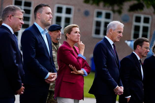 Denmark Nordic Summer Meeting The Danish Prime Minister Mette Frederiksen and the Faroese Prime Minister Beinir Johannesen as they host the Nordic colleagues for a Nordic summer meeting at Hoevelte Military Barracks and the Prime Ministers official residence Marienborg, near Copenhagen, Denmark, August 20, 2026. The meeting begins with a visit to Hoevelte Barracks, where the leaders are shown modern military capabilities. The meeting then continues at Marienborg, where they will discuss, among other things, closer Nordic defense cooperation, the Nordic region s role in the geopolitical situation, and the protection of children and young people online. , Hoevelte and Kgs. Lyngby Denmark *** Denmark Nordic Summer Meeting: Danish Prime Minis  Copyright: MadsxClausxRasmussenx spdk20260820-143828-L