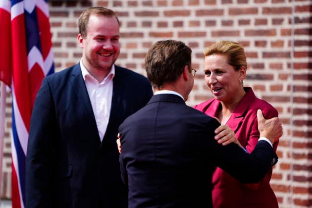 Denmark Nordic Summer Meeting Chairman of the Government of Greenland Jens-Frederik Nielsen is recieved by The Danish Prime Minister Mette Frederiksen and the Faroese Prime Minister Beinir Johannesen as they host the Nordic colleagues for a Nordic summer meeting at Hoevelte Military Barracks and the Prime Ministers official residence Marienborg, near Copenhagen, Denmark, August 20, 2026. , Hoevelte and Kgs. Lyngby Denmark *** Denmark Nordic Summer Meeting: Jens Frederik Nielsen, Chairman of the Government of Greenland, is received by Danish Prime Minister Mette Frederiksen and Faroese Prime Minister Beinir Johannesen as they host their Nordic colleagues for a Nordic summer meeting at Hoevelte Military Barracks and the Prime Minister’s off  Copyright: MadsxClausxRasmussenx spdk20260820-142623-L