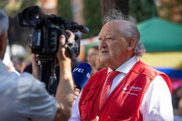 August 20, 2026, Madrid, Spain: Conrado Gimo nez, president and founder of the Madrina Foundation, during the collection of supplies for the areas most affected by the Colombian earthquake. Madrid Spain  - ZUMAs197 20260820_aaa_s197_033 Copyright: xDavidxCanalesx