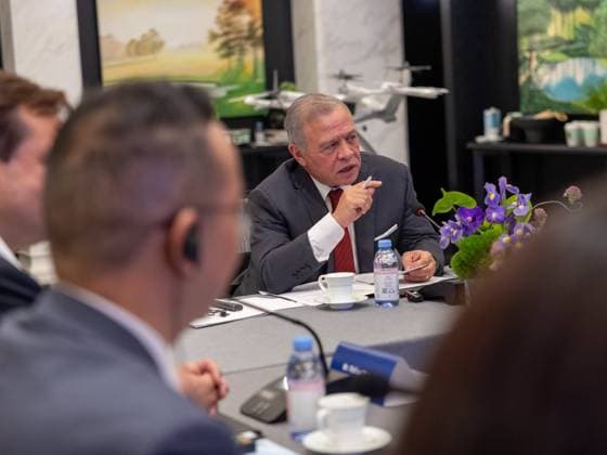 Jordan’s King Abdullah II Visits Technology Exhibition in Shenzhen Jordan’s King Abdullah II visits an exhibition of Chinese technology companies in Shenzhen, China, on August 20, 2026, featuring advanced technologies in robotics, air transport and logistics. The king also meets company executives to discuss opportunities for cooperation and partnership in innovation, digital transformation, research and development. Photo by Royal Hashemite Court apaimages Amman Amman Jordan 200816_China_JPO_01(1) Copyright: xapaimagesxRoyalxHashemitexCourtxx xapaimagesx