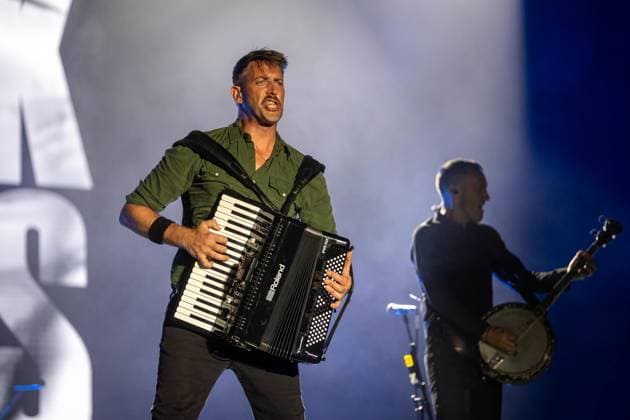 August 20, 2026, Vilar De Mouros, Viana Do Castelo, Portugal: Multi?instrumentalist Tim Brennan of the American Celtic?punk band Dropkick Murphys performs on accordion during the second day of the Vilar de Mouros Festival, marking the final show of their tour. Vilar De Mouros Portugal - ZUMAs197 20260820_aaa_s197_086 Copyright: xDiogoxBaptistax