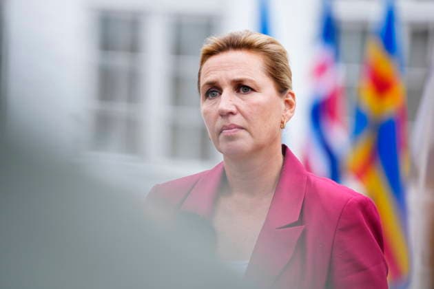Denmark Nordic Summer Meeting Denmarks Prime Minister Mette Frederiksen talks to the press after The Prime Minister of Denmark and the Faroese Prime Minister hosted the Nordic heads of government at Hoevelte Barracks and Marienborg on Thursday, August 20, 2026. The summer meeting begins with a visit to Hoevelte Barracks, where the leaders are shown modern military capabilities. The meeting then continues at Marienborg, where they will discuss, among other things, closer Nordic defense cooperation, the Nordic regions role in the geopolitical situation, and the protection of children and young people online. , Hoevelte and Kgs. Lyngby Denmark *** Denmark Nordic Summer Meeting: Danish Prime Minister Mette Frederiksen speaks to the press afte  Copyright: MadsxClausxRasmussenx spdk20260820-174534-L