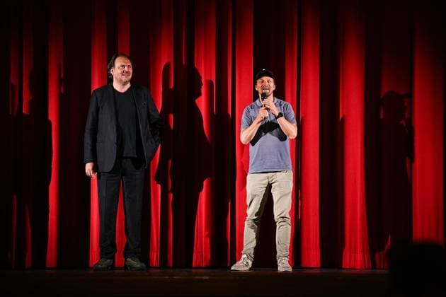 Spaziergang nach Syrakus Lichtburg ** NUR FÜR REDAKTIONELLE ZWECKE ** EDITORIAL USE ONLY **<p>Schauspieler Charly Hübner und Regisseur Lars Jessen, am 20.08.2026 in Essen. Charly Hübner und Lars Jessen präsentieren ihren neuen Film Spaziergang nach Syrakus in der Lichtburg. Deutschland Essen Copyright: SocratesxTassos *** A Walk to Syracuse Lichtburg ** FOR EDITORIAL USE ONLY ** EDITORIAL USE ONLY ** p Actor Charly Hübner and director Lars Jessen, on August 20, 2026, in Essen. Charly Hübner and Lars Jessen present their new film *A Walk to Syracuse* at the Lichtburg in Essen, Germany. Copyright SocratesxTassos Copyright: SocratesxTassos doc878r46kwpjbmvlgw9c ,EDITORIAL USE ONLY