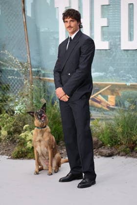 . 20 08 2026. London, United Kingdom. Jacob Elordi and Rak Jasber the dog arriving at The Dog Stars world premiere in London.  xStephenxLockx xi-Imagesx IIM-26957-0007
