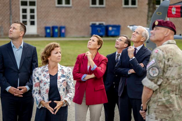 Denmark Nordic Summer Meeting Prime Minister Mette Frederiksen, Faroe Islands Prime Minister Beinir Johannesen, Finland s Prime Minister Petteri Orpo, Chairman of the Naalakkersuisut Jens-Frederik Nielsen, Iceland s Prime Minister Kristrun Frostadottir, Norway s Prime Minister Jonas Gahr Stoere, Sweden s Prime Minister Ulf Kristersson, AAland s Councilor Katrin Sjögren, and the Secretary General of the Nordic Council of Ministers Karen Ellemann at Hoevelte Barracks on Thursday, August 20, 2026. The summer meeting begins with a visit to Hoevelte Barracks, where the leaders are shown modern military capabilities. The meeting then continues at Marienborg, where they will discuss, among other things, closer Nordic defense cooperation, the Nor  Copyright: RitzauxScanpix MadsxClausxRasmussenx spdk20260820-195308-L