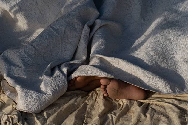 Migrants live in makeshift settlement on Ceuta beach CEUTA, SPAIN, AUGUST 20, 2026: Hundreds of migrants live in a makeshift settlement at Trampolin Beach in Ceuta, using shelters built from reeds, plastic and other discarded materials. Ceuta Spain Copyright: x xClaudioxPalmax xJNAxPressx