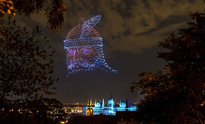 Budapest National Day BUDAPEST, HUNGARY - AUGUST 20 : A view of light shows around the Parliament Building are held to mark the August 20 National Day near the Danube River in Budapest, Hungary on August 20, 2026. Ilkin Eskipehlivan Anadolu Budapest Hungary. Editorial use only. Please get in touch for any other usage.  Copyright: x2026xAnadoluxIlkinxEskipehlivanx