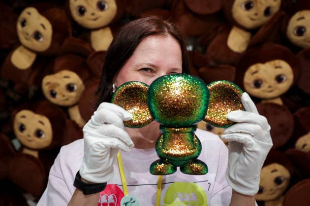 RUSSIA, MOSCOW - AUGUST 20, 2026: The opening of a new Cheburashka-themed hall at the Super Toys Exhibition at the Kristall House of Culture. The exhibition marks Cheburashka s 60th anniversary. Alyona Bzhakhova TASS  96391647