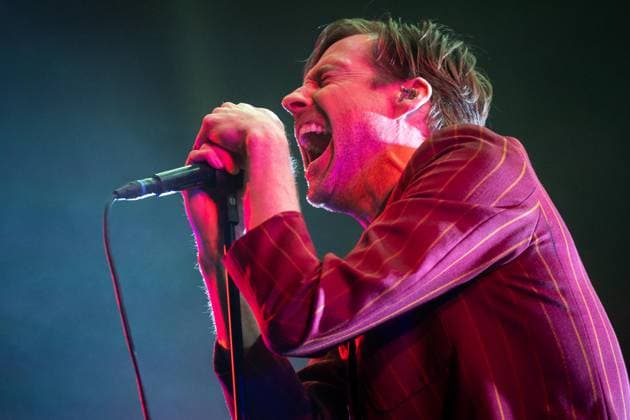Kaiser Chiefs live at Vilar de Mouros Festival - 20 Aug 2026 Lead singer Ricky Wilson of the British indie?rock band Kaiser Chiefs performs during the third day of the Vilar de Mouros Festival. Vilar de Mouros Portugal Copyright: xDiogoxBaptistax xSOPAxImagesx DB_KaiserChiefs20260820_029
