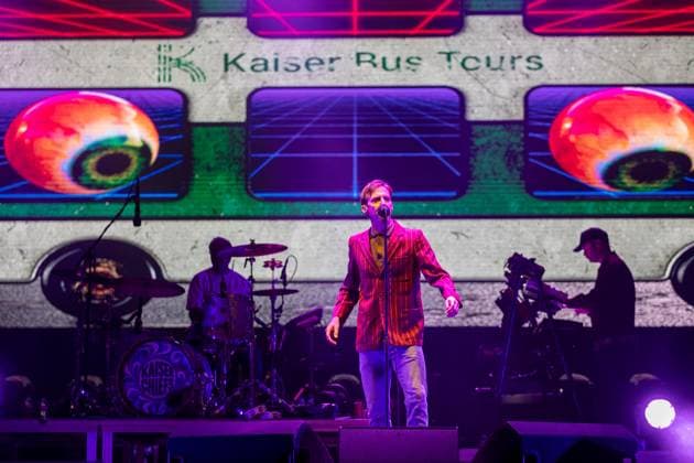 August 20, 2026, Vilar De Mouros, Portugal: Lead singer Ricky Wilson of the British indie?rock band Kaiser Chiefs performs during the third day of the Vilar de Mouros Festival. Vilar De Mouros Portugal - ZUMAs197 20260820_aaa_s197_391 Copyright: xDiogoxBaptistax