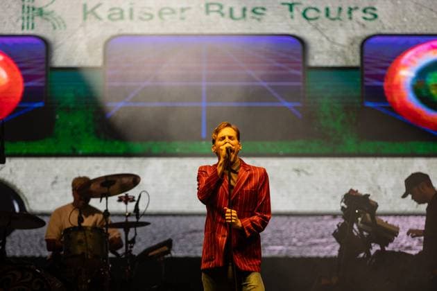 August 20, 2026, Vilar De Mouros, Portugal: Lead singer Ricky Wilson of the British indie?rock band Kaiser Chiefs performs during the third day of the Vilar de Mouros Festival. Vilar De Mouros Portugal - ZUMAs197 20260820_aaa_s197_395 Copyright: xDiogoxBaptistax