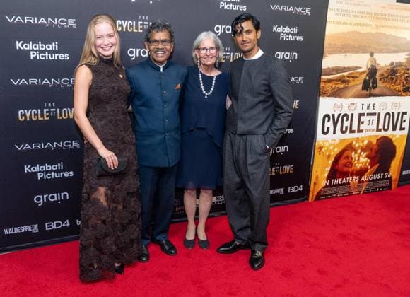 August 20, 2026, Bronx, New York, USA: Mina Dale, P. K. Mahanandia, Lotta Von Schedvin and Chirag Benedict Lobo attend premiere of The Cycle of Love at DGA Theater in New York on August 20, 2026. Bronx USA - ZUMAr339 20260820_znp_r339_053 Copyright: xLevxRadinx
