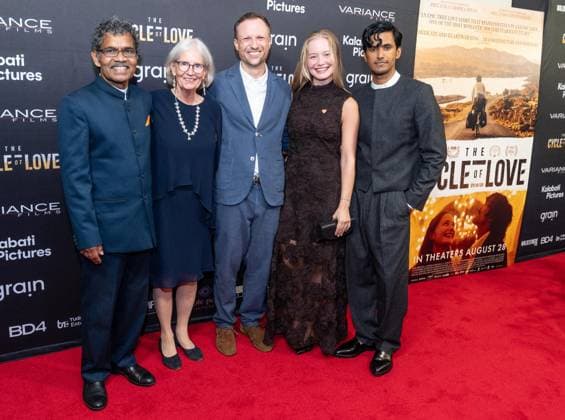 August 20, 2026, Bronx, New York, USA: P. K. Mahanandia, Lotta Von Schedvin, Orlando von Einsiedel, Mina Dale and Chirag Benedict Lobo attend premiere of The Cycle of Love at DGA Theater in New York on August 20, 2026. Bronx USA - ZUMAr339 20260820_znp_r339_061 Copyright: xLevxRadinx