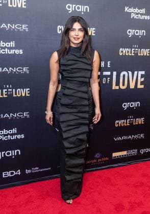 August 20, 2026, Bronx, New York, USA: Priyanka Chopra Jonas wearing dress by A.W.A.K.E. Mode attends premiere of The Cycle of Love at DGA Theater in New York on August 20, 2026. Bronx USA - ZUMAr339 20260820_znp_r339_062 Copyright: xLevxRadinx