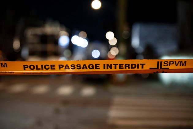 August 21, 2026, Montreal, Pq, CANADA: Police tape is seen around the scene of a shooting in Montreal on Friday, August 21, 2026. Montreal CANADA  - ZUMAc35_ 20260821_zaf_c35_004 Copyright: xChristopherxKatsarovx