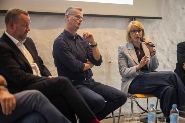 Robert Alferink, Volker Bajus und Katharina Pötter - Öffentliches Podiumsgespräch des Vereins für Baukultur Osnabrück mit den OB-Kandidat*innen Robert Alferink (SPD), Volker Bajus (Bündnis 90 Die Grünen), Thomas Groß (Die Linke) und Katharina Pötter (CDU) im Museum Industriekultur in Osnabrück am 20.08.2026 Podiumsgespräch im MIK mit OB-Kandidaten Thema Wohnen *** Robert Alferink, Volker Bajus, and Katharina Pötter: Public panel discussion hosted by the Osnabrück Association for Building Culture featuring mayoral candidates Robert Alferink (SPD), Volker Bajus (Alliance 90 The Greens), Thomas Groß (The Left), and Katharina Pötter (CDU) at the Museum of Industrial Culture in Osnabrück on August 20, 2026. Panel discussion at the MIK