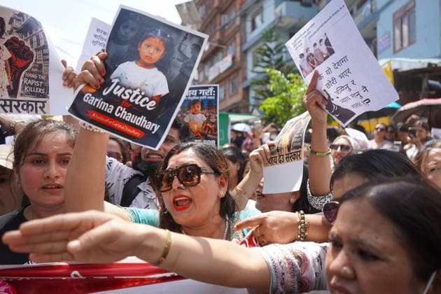 August 21, 2026, Kathmandu, Bagmati, Nepal: A group of independent mothers stages a protest demanding justice over the rape and murder case of a three-year-old girl from Bara district, in Kathmandu, Nepal, on August 21, 2026. Kathmandu Nepal - ZUMAd164 20260821_zip_d164_006 Copyright: xAryanxDhimalx