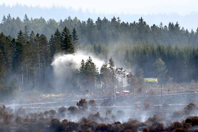 Fire in the Belgian High Fens 21 08 2026 HAUTES FAGNES, BELGIUM - AUGUST 21 : Fire in the Belgian High Fens «The worst fire in Belgium s history» (Signal de Botrange) on August 21, 2026 in Hautes Fagnes, Belgium, 21 08 2026 Hautes Fagnes Belgium  Copyright: xDidierxLebrunx