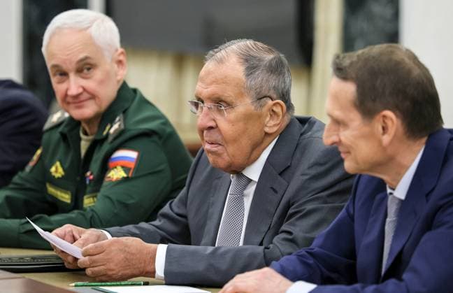 Russia Putin Security Council 9225882 21.08.2026 Russian Foreign Minister Sergey Lavrov attends a meeting of President Vladimir Putin with members of the Security Council at the Kremlin in Moscow, Russia. Mikhail Metzel Sputnik Moscow Russia  Copyright: xMikhailxMetzelx