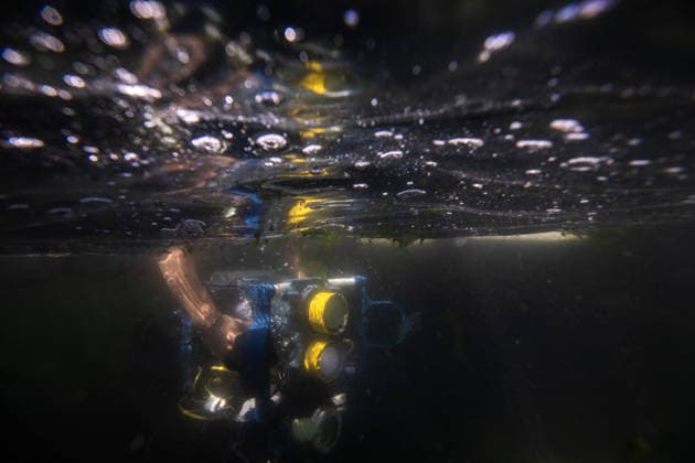 TEKNOFEST Blue Homeland KOCAELI, TURKIYE - AUGUST 21: An unmanned underwater vehicle operates in a test pool during the Unmanned Underwater Systems Competition held as part of TEKNOFEST Blue Homeland at the Golcuk Naval Shipyard Command in Kocaeli, Turkiye, on August 21, 2026. Organized under the main leadership of the Turkish National Defense Ministry and the Turkish Technology Team Foundation (T3 Foundation), with Anadolu as the Global Communication Partner, the event showcases Turkiye s maritime power, defense capabilities and indigenous technologies. Sebnem Coskun Anadolu Kocaeli Turkey. Editorial use only. Please get in touch for any other usage.  Copyright: x2026xAnadoluxSebnemxCoskunx