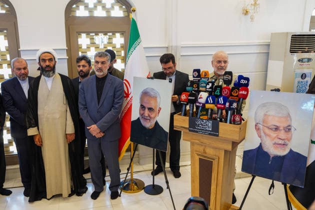 Iranian Parliament Speaker Mohammad Bagher Ghalibaf in Iraq NAJAF, IRAQ - AUGUST 21: Iranian Parliament Speaker Mohammad Bagher Ghalibaf visits the grave of Abu Mahdi al-Muhandis, former deputy head of the Popular Mobilization Forces (Hashd al-Shaabi), who was killed in a U.S. strike, in Najaf, Iraq, on August 21, 2026. Karar Essa Anadolu Najaf Iraq. Editorial use only. Please get in touch for any other usage.  Copyright: x2026xAnadoluxKararxEssax