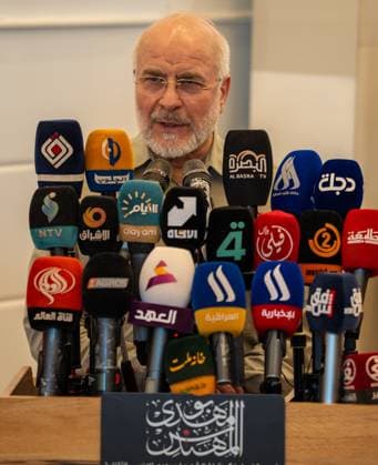 Iranian Parliament Speaker Mohammad Bagher Ghalibaf in Iraq NAJAF, IRAQ - AUGUST 21: Iranian Parliament Speaker Mohammad Bagher Ghalibaf visits the grave of Abu Mahdi al-Muhandis, former deputy head of the Popular Mobilization Forces (Hashd al-Shaabi), who was killed in a U.S. strike, in Najaf, Iraq, on August 21, 2026. Karar Essa Anadolu Najaf Iraq. Editorial use only. Please get in touch for any other usage.  Copyright: x2026xAnadoluxKararxEssax