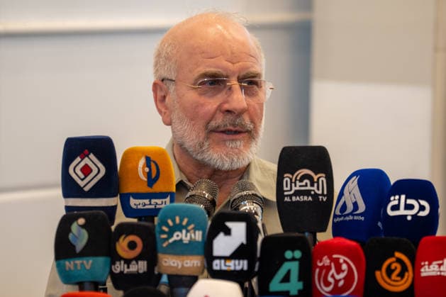 Iranian Parliament Speaker Mohammad Bagher Ghalibaf in Iraq NAJAF, IRAQ - AUGUST 21: Iranian Parliament Speaker Mohammad Bagher Ghalibaf visits the grave of Abu Mahdi al-Muhandis, former deputy head of the Popular Mobilization Forces (Hashd al-Shaabi), who was killed in a U.S. strike, in Najaf, Iraq, on August 21, 2026. Karar Essa Anadolu Najaf Iraq. Editorial use only. Please get in touch for any other usage.  Copyright: x2026xAnadoluxKararxEssax