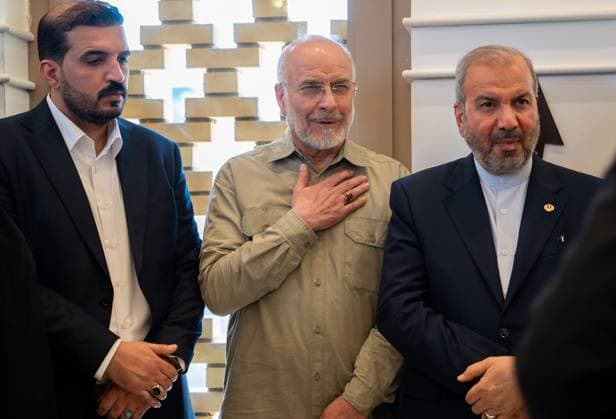 Iranian Parliament Speaker Mohammad Bagher Ghalibaf in Iraq NAJAF, IRAQ - AUGUST 21: Iranian Parliament Speaker Mohammad Bagher Ghalibaf visits the grave of Abu Mahdi al-Muhandis, former deputy head of the Popular Mobilization Forces (Hashd al-Shaabi), who was killed in a U.S. strike, in Najaf, Iraq, on August 21, 2026. Karar Essa Anadolu Najaf Iraq. Editorial use only. Please get in touch for any other usage.  Copyright: x2026xAnadoluxKararxEssax