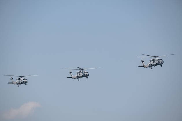 TEKNOFEST Blue Homeland KOCAELI, TURKIYE - AUGUST 21: Seahawk helicopters perform demonstration flight during the TEKNOFEST Blue Homeland at the Golcuk Naval Shipyard Command in Kocaeli, Turkiye, on August 21, 2026. Organized under the main leadership of the Turkish National Defense Ministry and the Turkish Technology Team Foundation (T3 Foundation), with Anadolu as the Global Communication Partner, the event showcases Turkiye s maritime power, defense capabilities, and indigenous technologies. Gathering technology and defense industry enthusiasts around a maritime focus, the festival will welcome visitors through August 23. Celal Gunes Anadolu Kocaeli Turkey. Editorial use only. Please get in touch for any other usage.  Copyright: x2026xAnadoluxCelalxGunesx