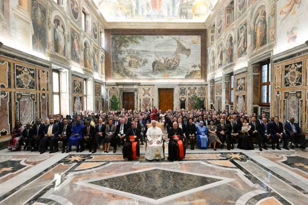 IPA87664100 - Italy, Vatican, August 20, 2026 Pope Leo XIV grants an audience to the participants in the 17th Annual Meeting of the International Catholic Legislators Network  Copyright: xSimonexRisolutix xx 87664100