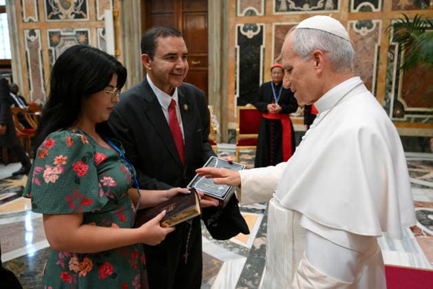 IPA87664097 - Italy, Vatican, August 20, 2026 Pope Leo XIV grants an audience to the participants in the 17th Annual Meeting of the International Catholic Legislators Network  Copyright: xSimonexRisolutix xx 87664097
