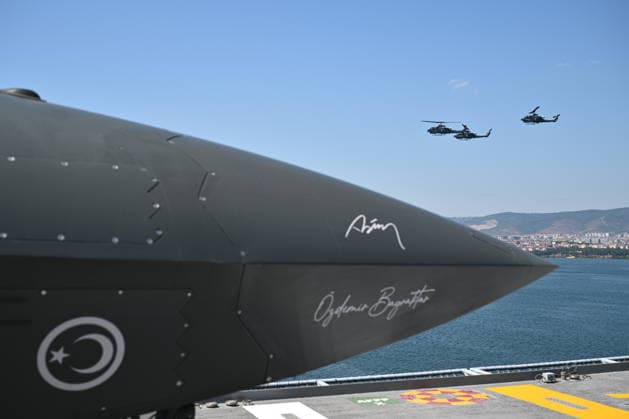 TEKNOFEST Mavi Vatan KOCAELI, TURKIYE - AUGUST 21: TEKNOFEST Blue Homeland continues at the Golcuk Naval Shipyard Command with airshows carried out by aircrafts and unmanned aerial vehicles in Kocaeli, Turkiye, on August 21, 2026. Organized under the main leadership of the Turkish National Defense Ministry and the Turkish Technology Team Foundation (T3 Foundation), with Anadolu as the Global Communication Partner, the event showcases Turkiye s maritime power, defense capabilities, and indigenous technologies. Gathering technology and defense industry enthusiasts around a maritime focus, the festival will welcome visitors through August 23. Akin Celiktas Anadolu Kocaeli Turkey. Editorial use only. Please get in touch for any other usage.  Copyright: x2026xAnadoluxAkinxCeliktasx